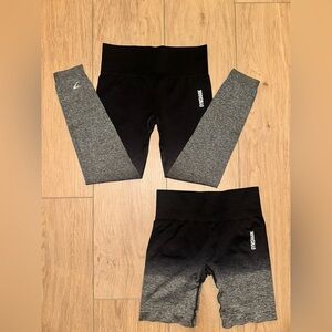 Gymshark | Ombré Seamless Leggings and Biker Shorts bundle